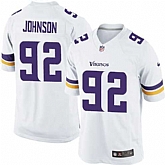 Nike Men & Women & Youth Vikings #92 Johnson White Team Color Game Jersey,baseball caps,new era cap wholesale,wholesale hats